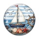 Cabochon Verre - bateau