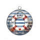 Pendentif Cabochon Argent - bouée de bateau