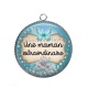 Pendentif Cabochon Argent - maman extraordinaire