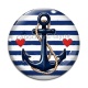 Cabochon Verre - ancre de bateau