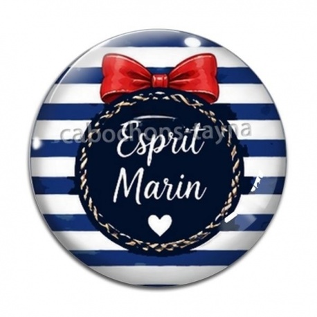 Cabochon Verre - esprit marin 