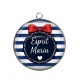 Pendentif Cabochon Argent - esprit marin 