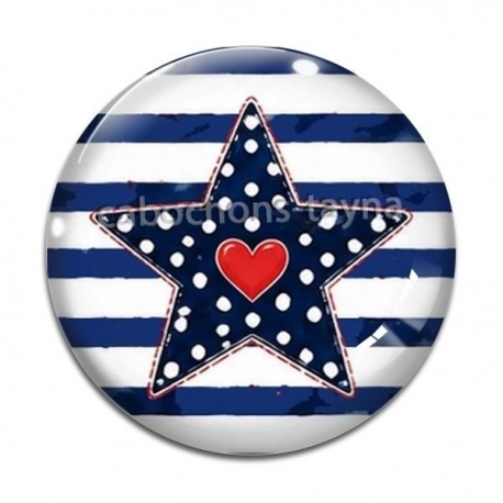 Cabochon Verre - étoile
