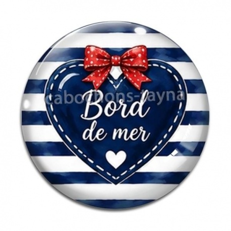 Cabochon Verre - bord de mer