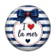 Cabochon Résine - i love mer