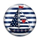 Cabochon Verre - bateau