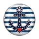 Cabochon Verre - ancre de bateau