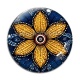 Cabochon Verre - fleur paisley