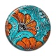 Cabochon Résine - feuille fleur paisley
