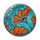 Cabochon Résine - feuille fleur paisley
