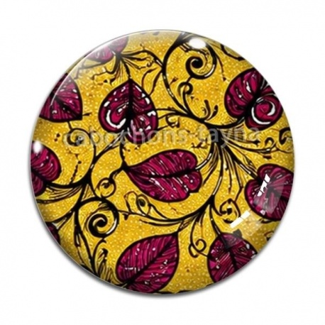 Cabochon Verre - feuille paisley