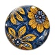 Cabochon Verre - feuille paisley