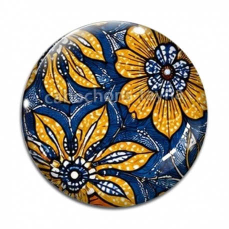 Cabochon Verre - feuille paisley