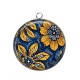 Pendentif Cabochon Argent - feuille paisley