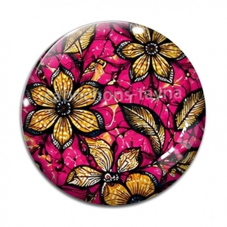 Cabochon Verre - feuille paisley