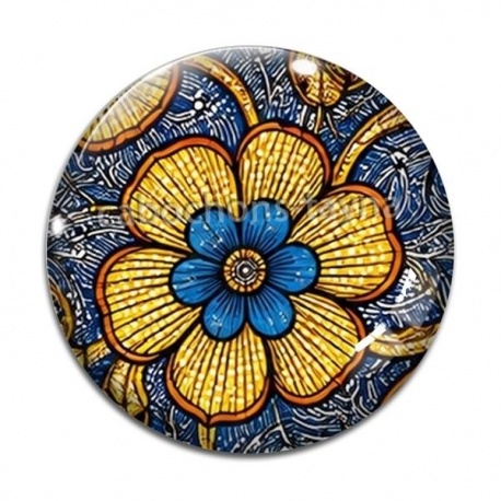 Cabochon Verre - feuille paisley