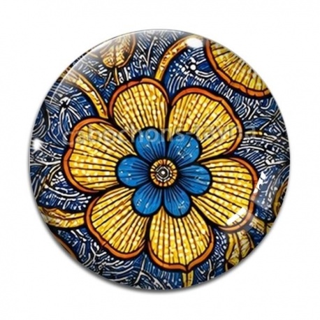 Cabochon Verre - feuille paisley