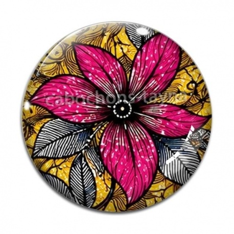 Cabochon Verre - feuille paisley