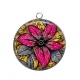 Pendentif Cabochon Argent - feuille paisley