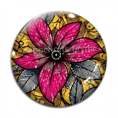 Cabochon Verre - feuille paisley