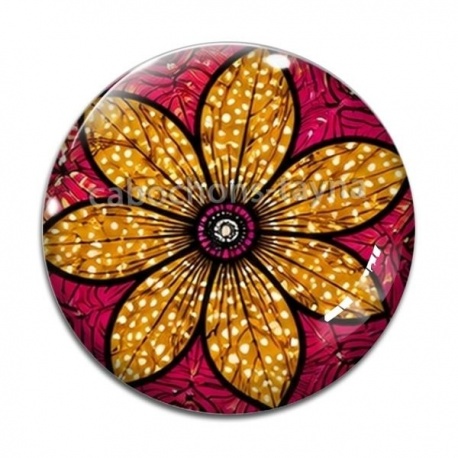Cabochon Verre - feuille paisley