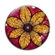 Cabochon Verre - feuille paisley
