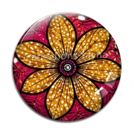 Cabochon Verre - feuille paisley