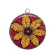 Pendentif Cabochon Argent - feuille paisley