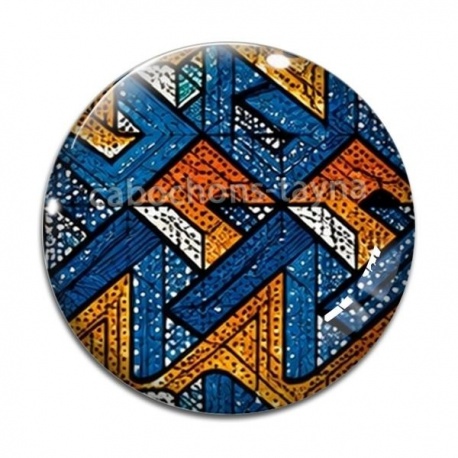 Cabochon Verre - fond paisley