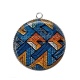 Pendentif Cabochon Argent - fond paisley