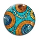 Cabochon Verre - fond paisley