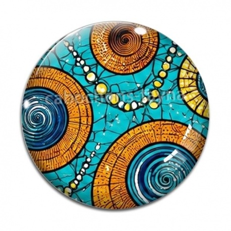 Cabochon Verre - fond paisley