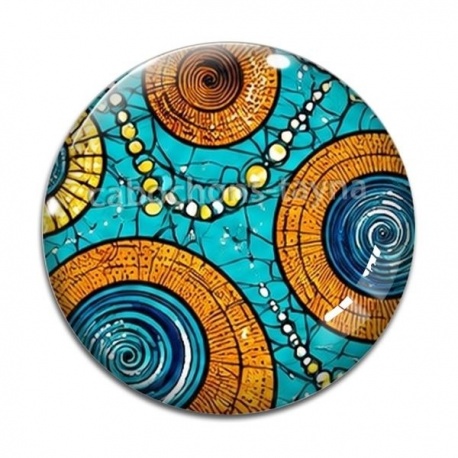Cabochon Verre - fond paisley