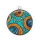Pendentif Cabochon Argent - fond paisley
