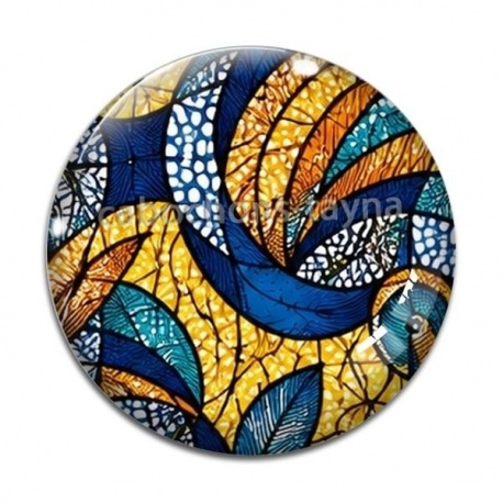 Cabochon Verre - fond paisley