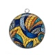 Pendentif Cabochon Argent - fond paisley