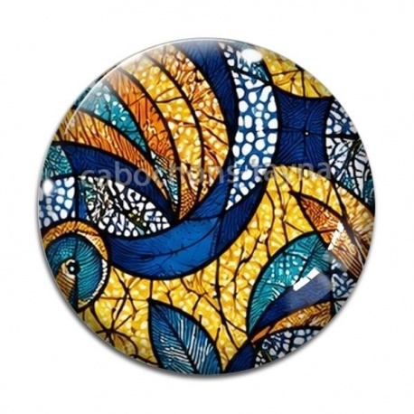 Cabochon Verre - fond paisley