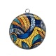 Pendentif Cabochon Argent - fond paisley