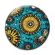 Cabochon Verre - fond paisley
