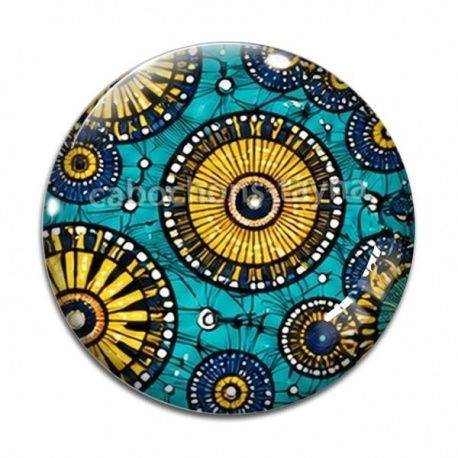 Cabochon Verre - fond paisley