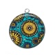 Pendentif Cabochon Argent - fond paisley