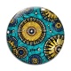 Cabochon Verre - fond paisley