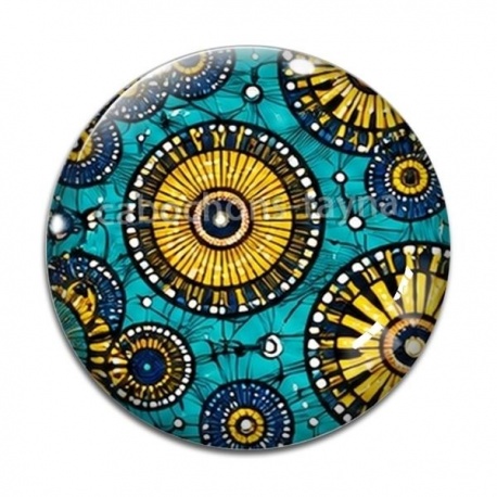Cabochon Verre - fond paisley