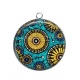 Pendentif Cabochon Argent - fond paisley