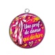 Pendentif Cabochon Argent - une prof de danse qui déchire