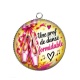 Pendentif Cabochon Argent - une prof de danse formidable