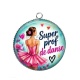 Pendentif Cabochon Argent - super prof de danse