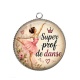 Pendentif Cabochon Argent - super prof de danse
