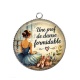 Pendentif Cabochon Argent - une prof de danse formidable
