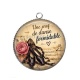 Pendentif Cabochon Argent - une prof de danse formidable